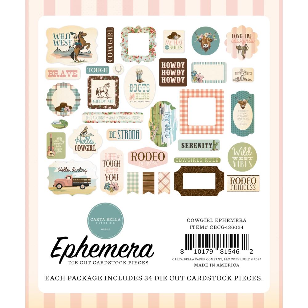 Carta Bella Ephemera - Cowgirl