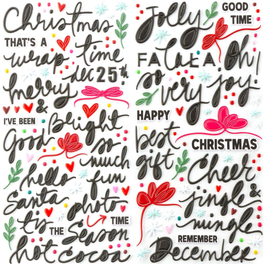 49 And Market Puffy Stickers - Mistletoe and Memories