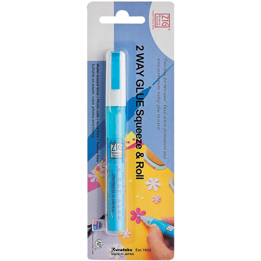 Zig 2-Way Glue Pen - Squeeze n Roll