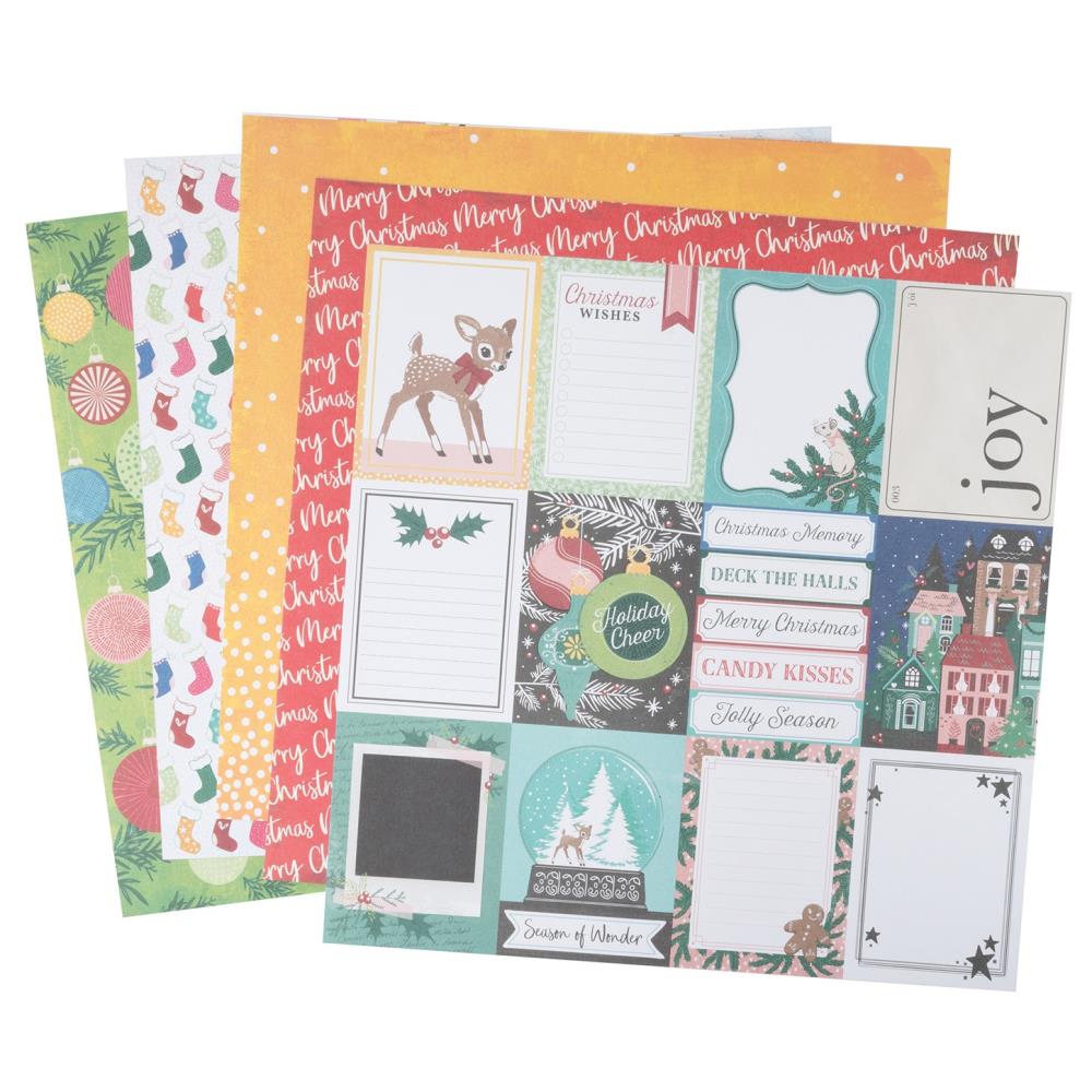 American Crafts Double-Sided Paper Pad 12"X12" 36/Pkg - Vicki Boutin Peppermint Kisses