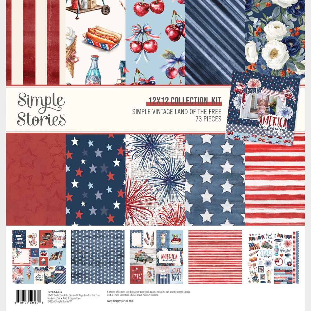 Simple Stories Collection Kit 12"X12" - Simple Vintage Land of the Free