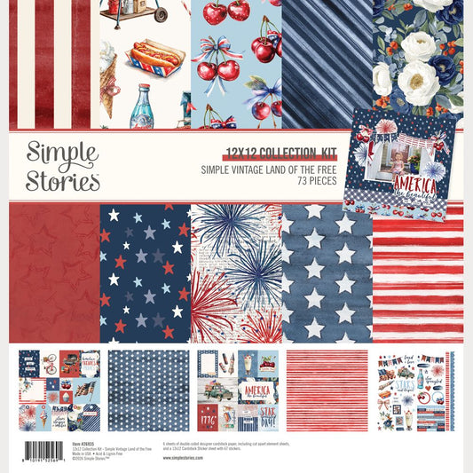 Simple Stories Collection Kit 12"X12" - Simple Vintage Land of the Free