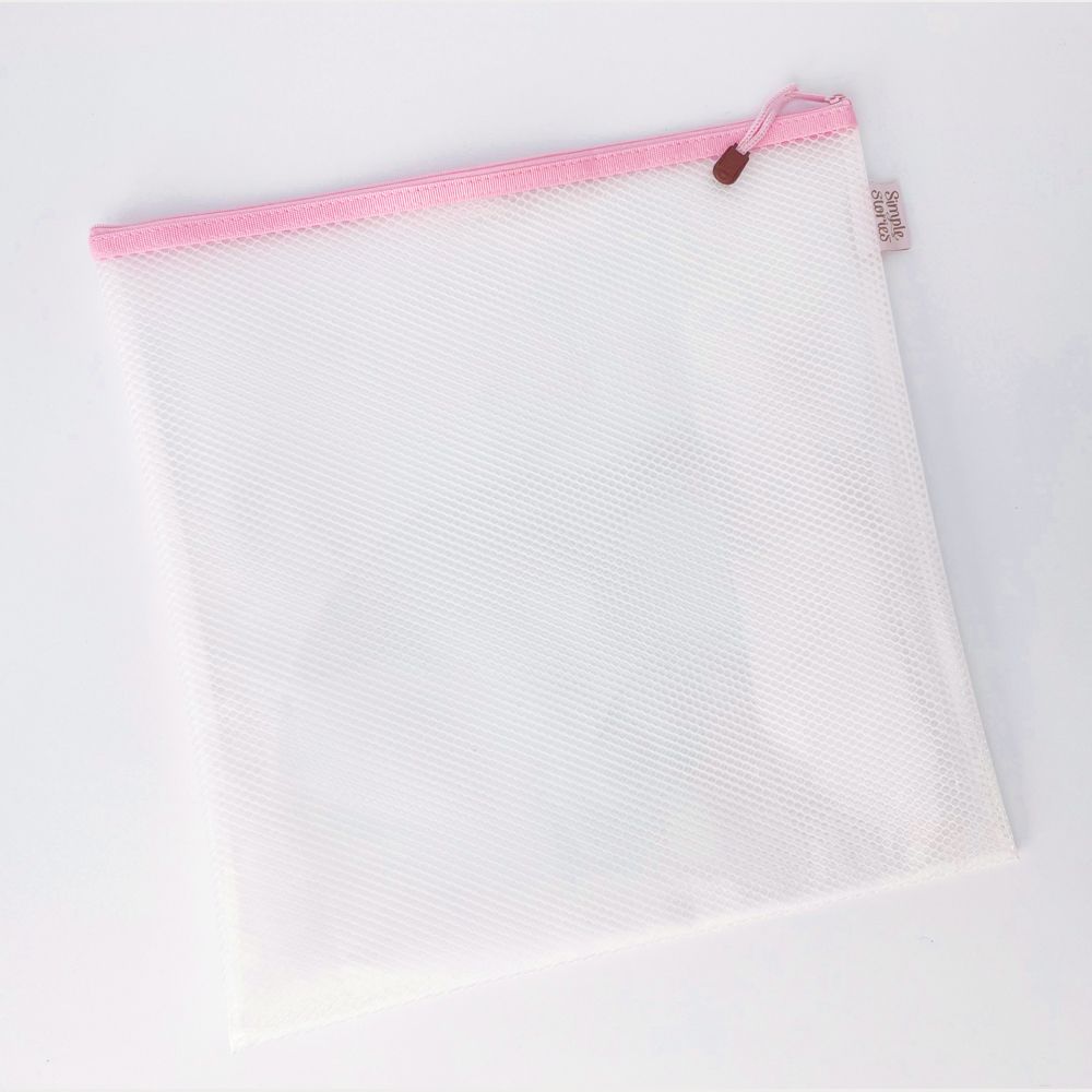Simple Stories Craft Storage Pouch - Large 14"x14" - Pink