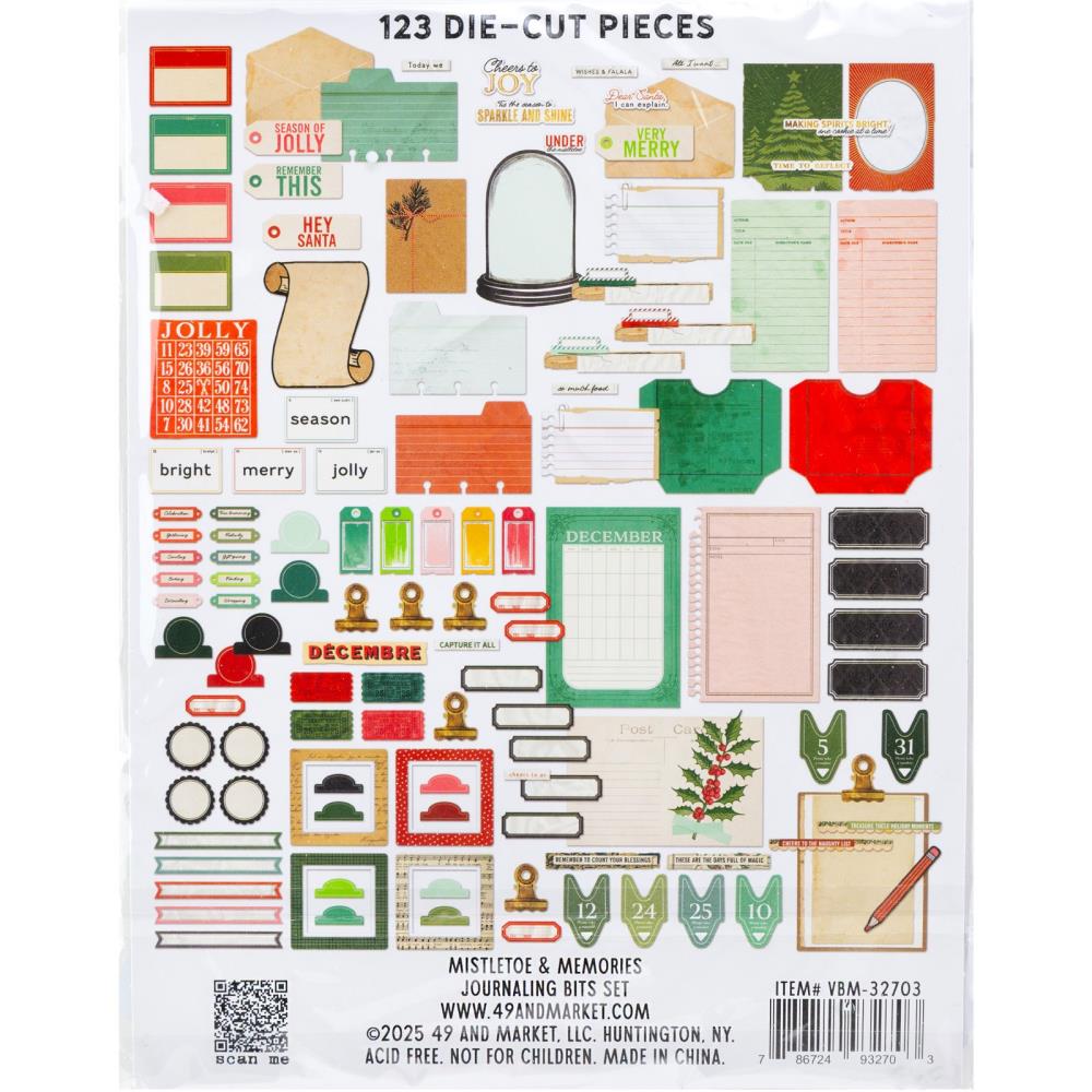 49 And Marketing Die-Cuts Journaling - Mistletoe and Memories