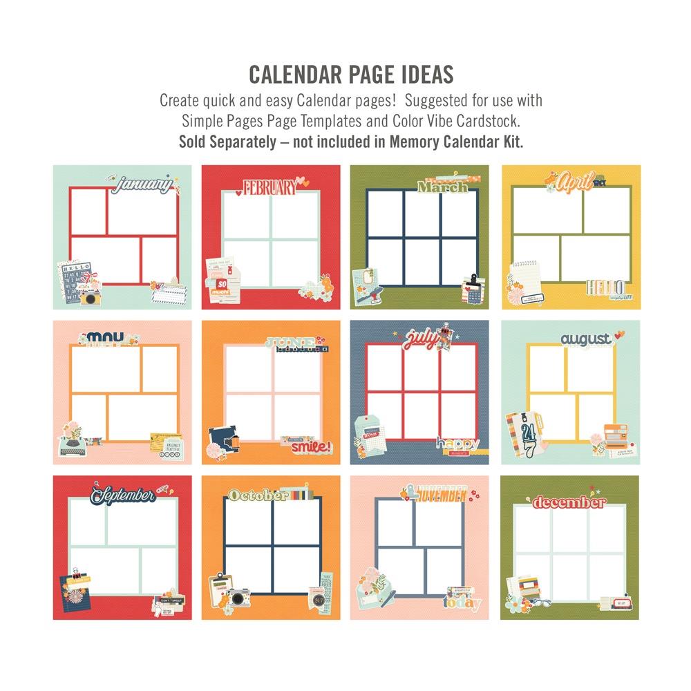 Simple Stories 12-Month Memory Calendar