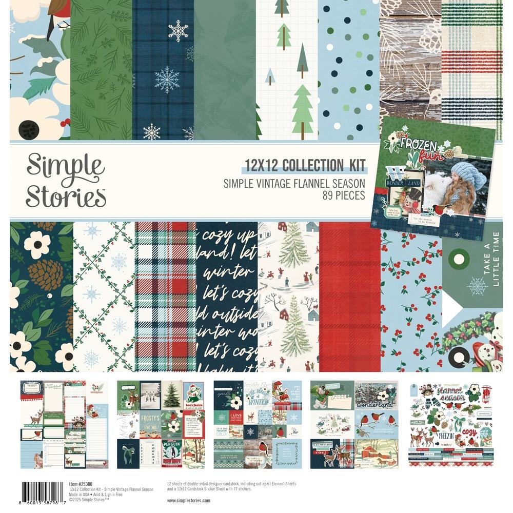 Simple Stories Collection Kit 12"X12" - Simple Vintage Flannel Season