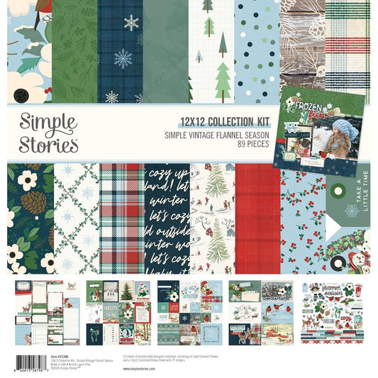 Simple Stories Collection Kit 12"X12" - Simple Vintage Flannel Season