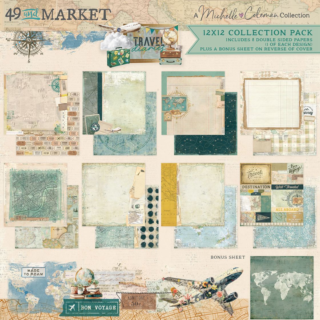 49 And Market Collection Pack 12"X12" - Travel Diaries