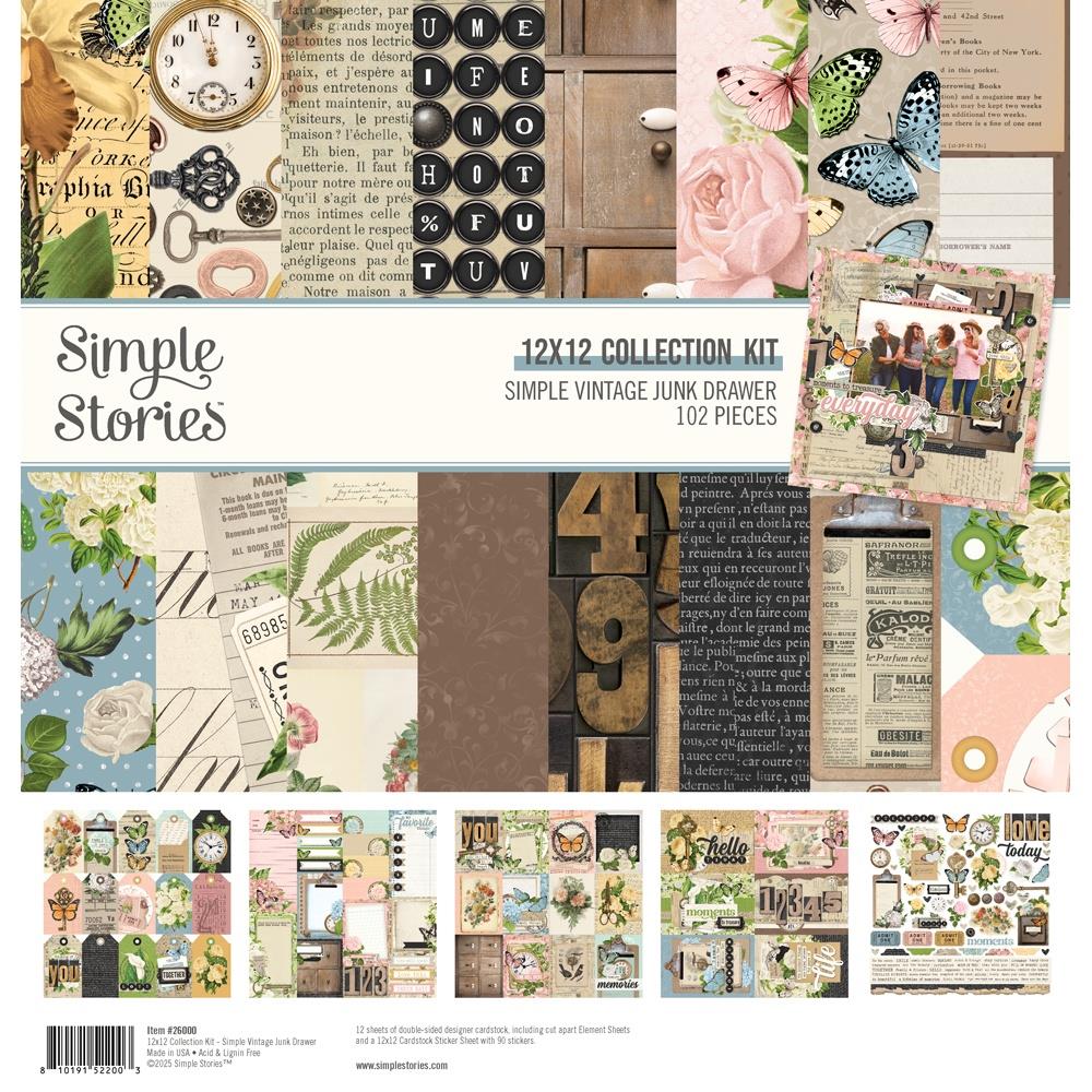 Simple Stories Collection Kit 12"X12" - Simple Vintage Junk Drawer