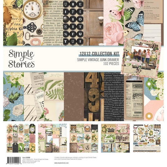 Simple Stories Collection Kit 12"X12" - Simple Vintage Junk Drawer