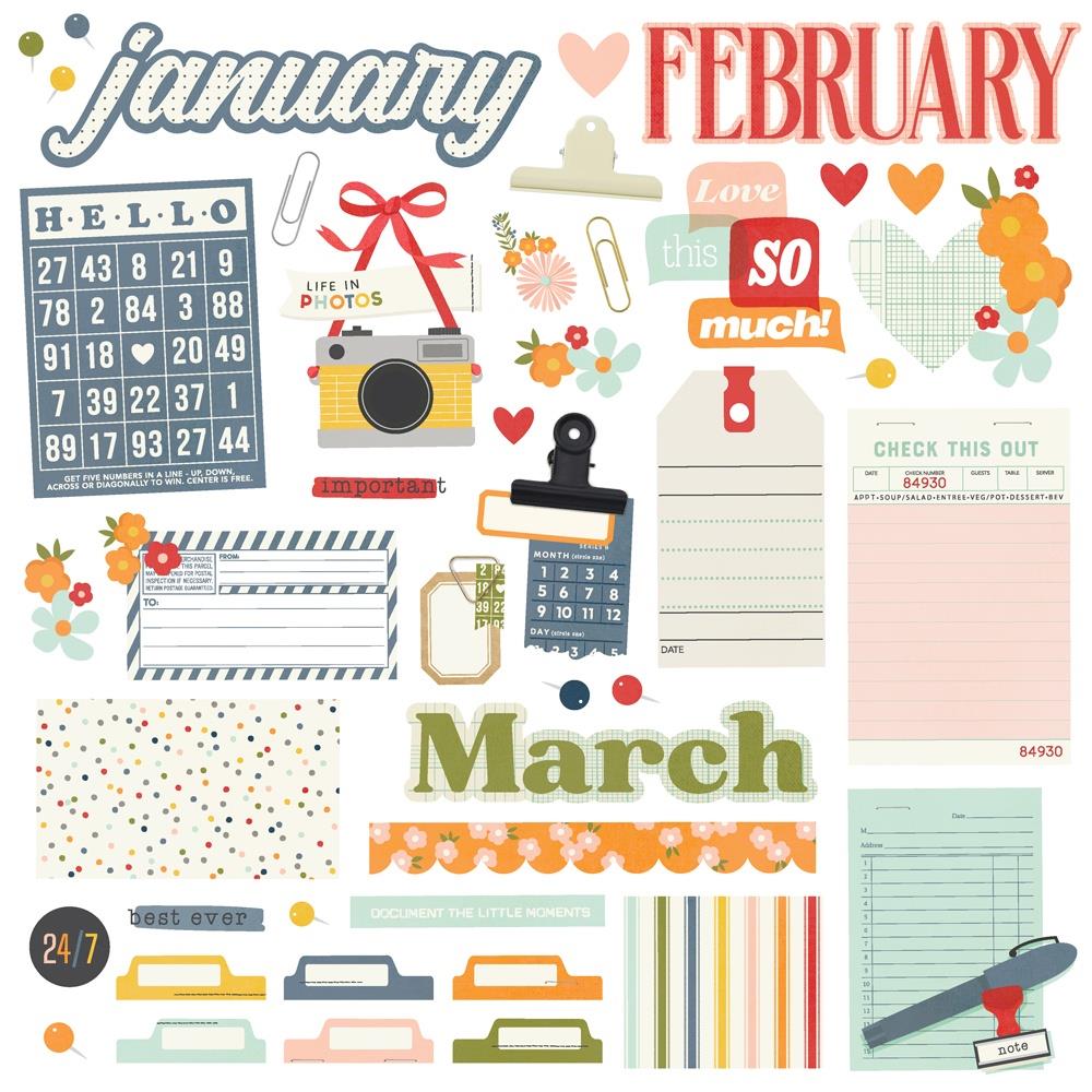 Simple Stories 12-Month Memory Calendar