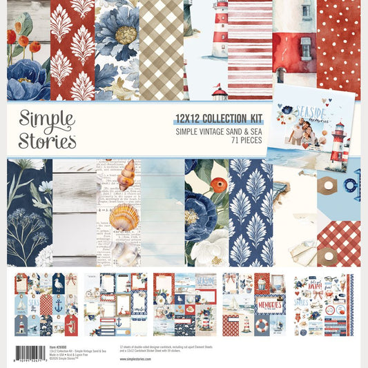 Simple Stories Collection Kit 12"X12" - Simple Vintage Sand & Sea