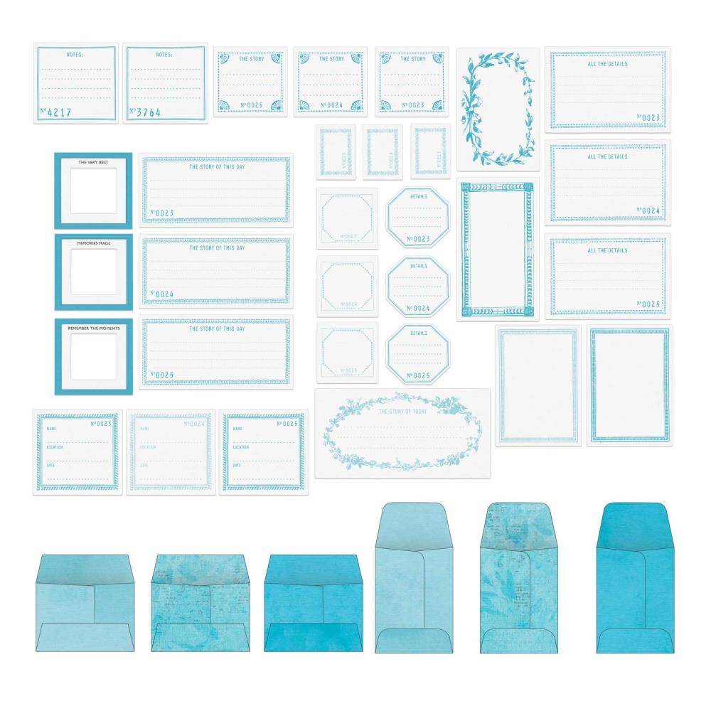49 & Market Color Swatch: Ocean Ticket And Envelope Essentials